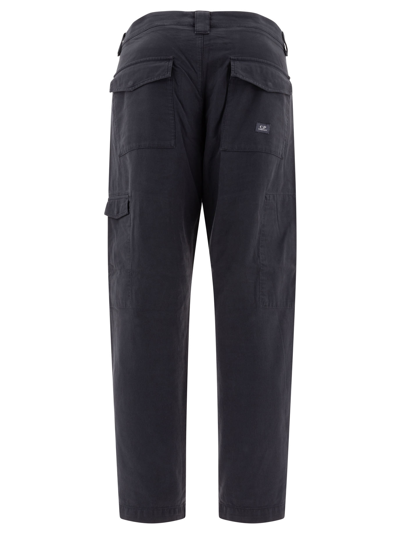 C.P. COMPANY Blue Ottoman Stretch Emerized trousers